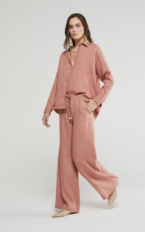 OTTOD'AME Pantalone palazzo in lino
