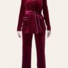 NUALY Pantalone morbido con profilo
