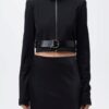 PATRIZIA PEPE Giacca corta con zip frontale