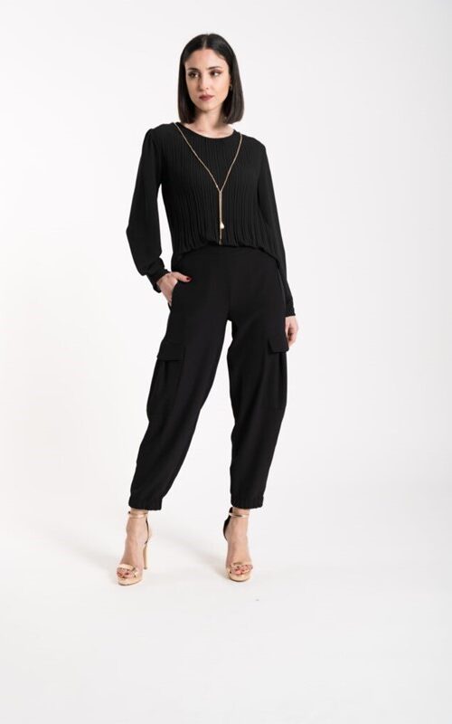 SPAGO DONNA Pantalone con elastico alla caviglia e tasconi