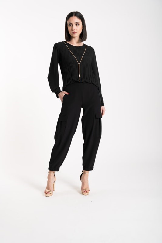 SPAGO DONNA Pantalone con elastico alla caviglia e tasconi