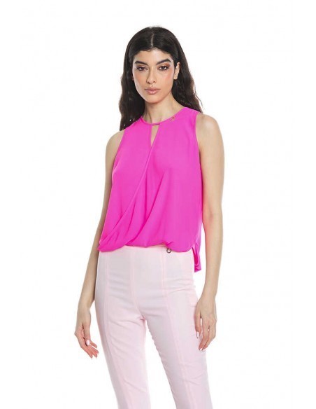 RELISH Blusa s/m doppio scollo