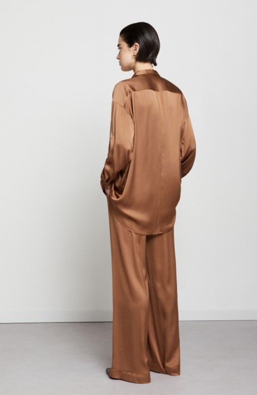 OTTOD'AME Pantalone palazzo fluido in pura viscosa
