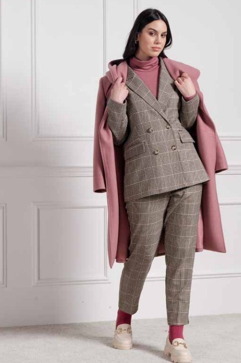 LIZALÙ Pantalone a quadretti