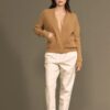 WHITE WISE Pantalone in gabardina con pinces