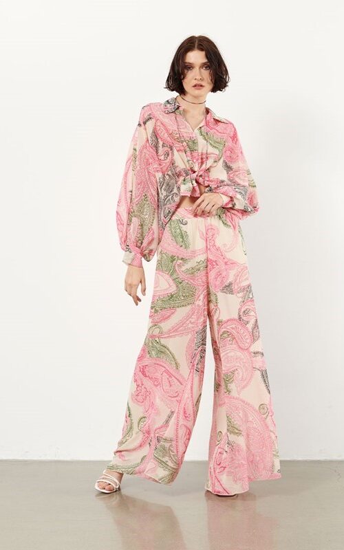 B.YU Pantalone in fantasia cashmere