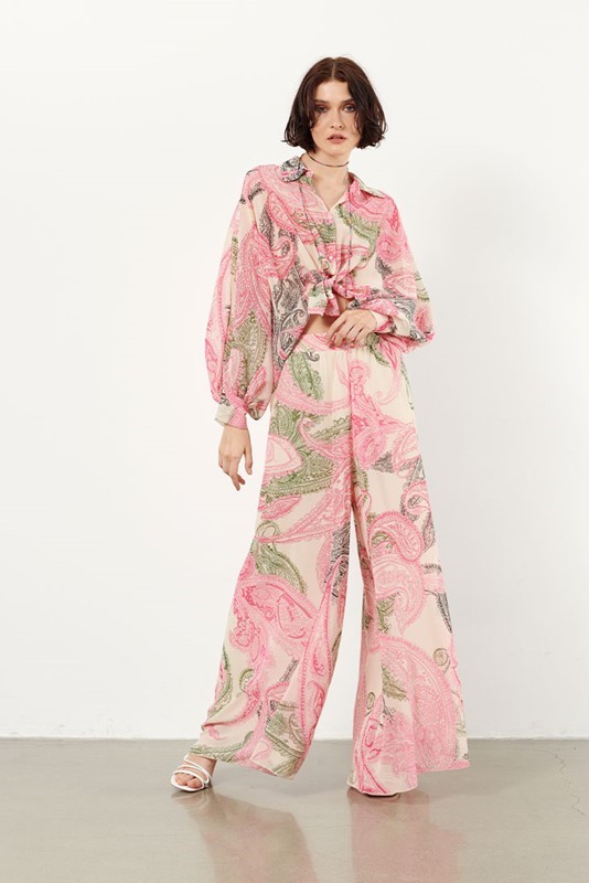 B.YU Pantalone in fantasia cashmere