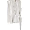 B.YU Blusa laminata scollo a.v