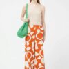 COMPAGNIA FANTASTICA Pantalone palazzo con tasche ed elastico dietro