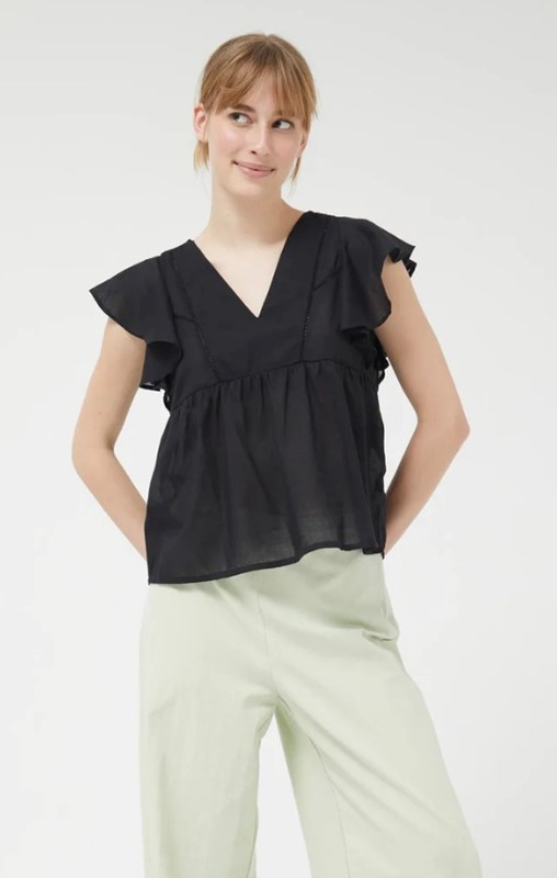 COMPAGNIA FANTASTICA Blusa con ricamo e volant