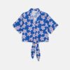 COMPAGNIA FANTASTICA Camicia corta m/m con nodo sul davanti