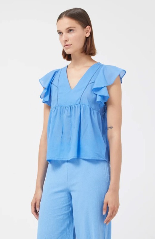 COMPAGNIA FANTASTICA Blusa con ricamo e volant