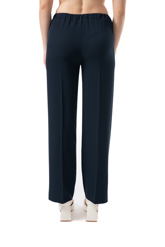 SPAGO DONNA Pantalone gamba dritta con elastico dietro