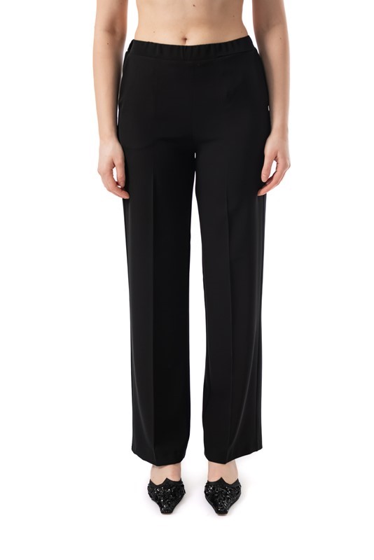SPAGO DONNA Pantalone gamba dritta con elastico dietro