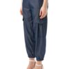 SPAGO DONNA Pantalone jeans con tasconi laterali ed elastico sul fondo
