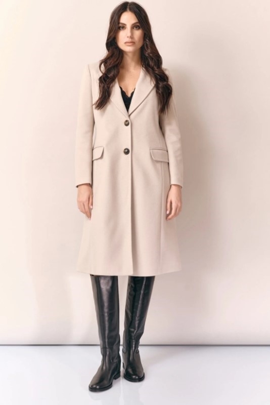 WHITE WISE Cappotto lungo