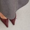 OTTOD'AME Gonna longuette effetto pelle con spacco