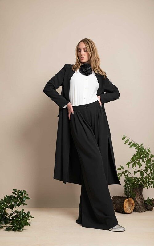 PEPE ROSA Pantalone fluido con pence