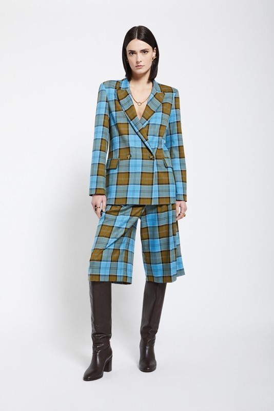 OTTOD'AME Giacca doppiopetto tartan