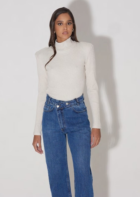OVER-D WOMAN Jeans con doppio bottone