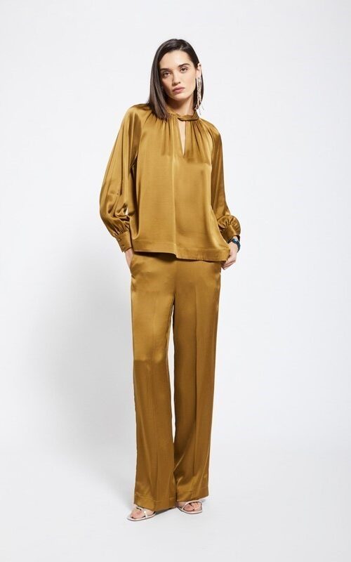 OTTOD'AME Pantalone palazzo in viscosa