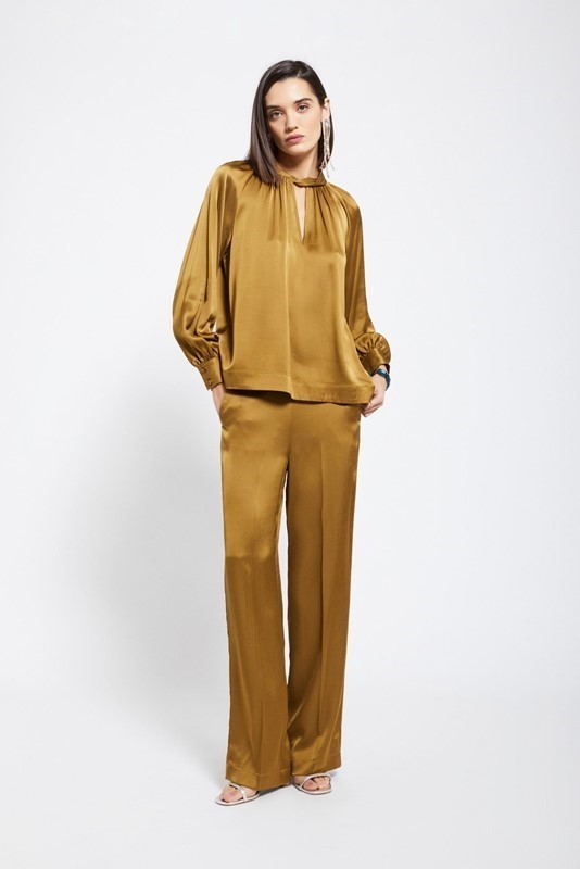 OTTOD'AME Pantalone palazzo in viscosa