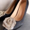 TWENTY FOURHAITCH Decollettee' a punta con fiore di strass