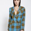 OTTOD'AME Giacca doppiopetto tartan