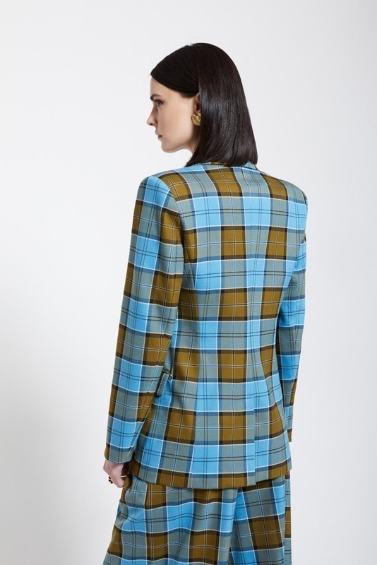 OTTOD'AME Giacca doppiopetto tartan