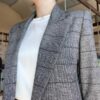 SPAGO DONNA Giacca sfoderata a quadretti con taschino
