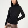 SURKANA T-shirt con collo perkins maniche lunghe