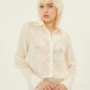 SOUVENIR Camicia paillettes con colletto