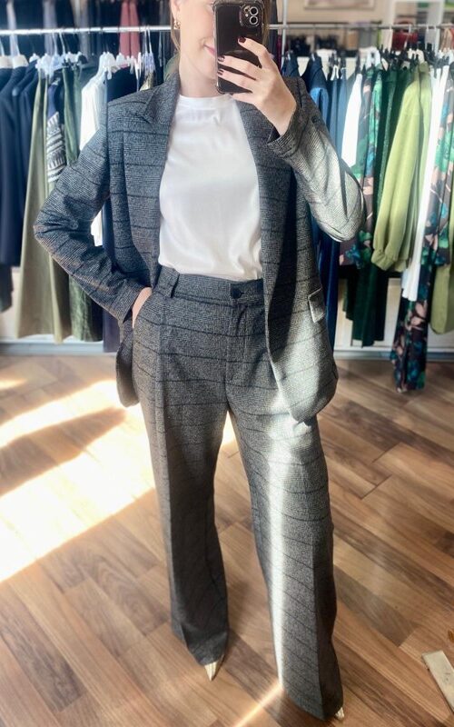 SPAGO DONNA Pantalone ampio con pence