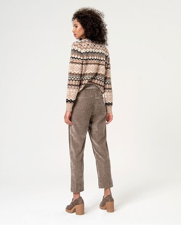 SURKANA Pantaloni dritti sartoriali in velluto