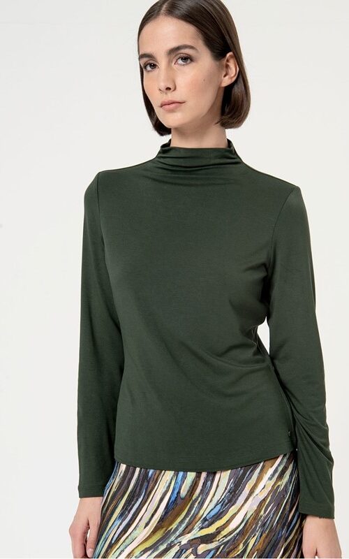 SURKANA T-shirt con collo perkins maniche lunghe
