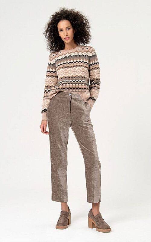 SURKANA Pantaloni dritti sartoriali in velluto