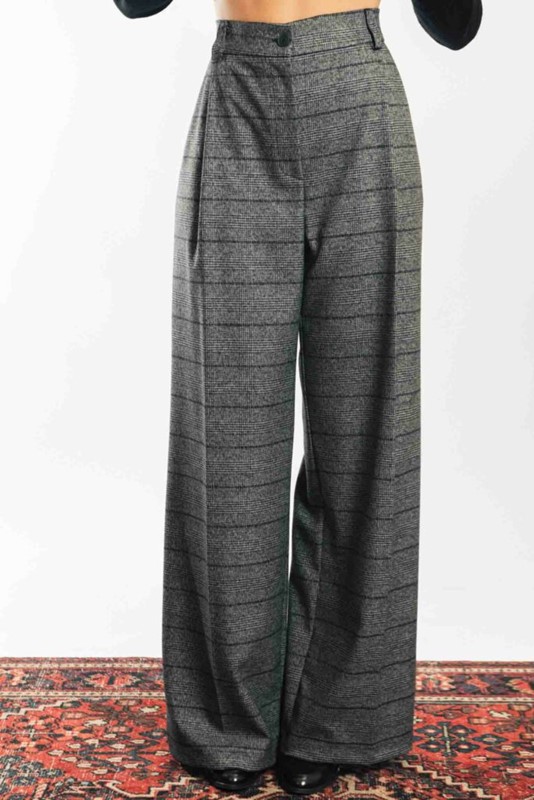 SPAGO DONNA Pantalone ampio con pence