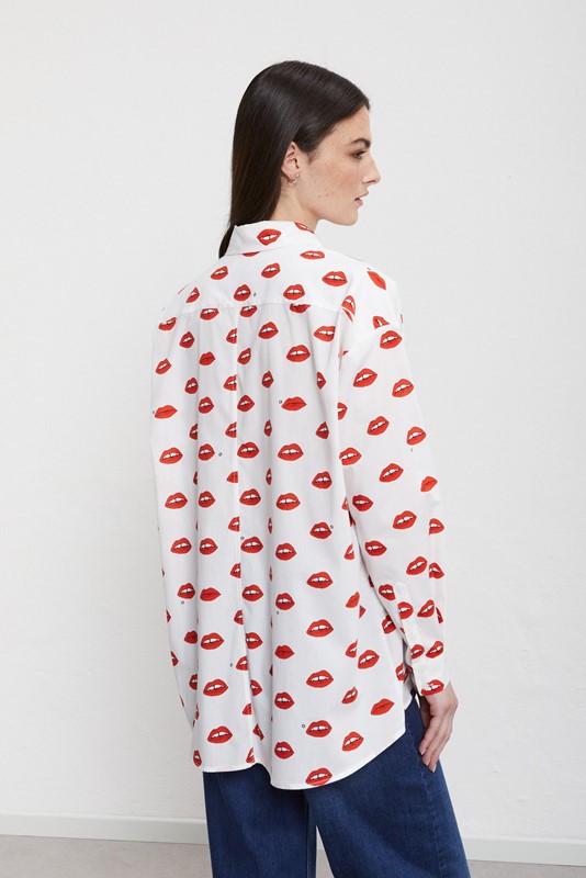 OTTOD'AME Camicia in cotone stampato