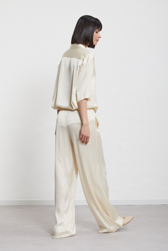 OTTOD'AME Pantalone palazzo in viscosa