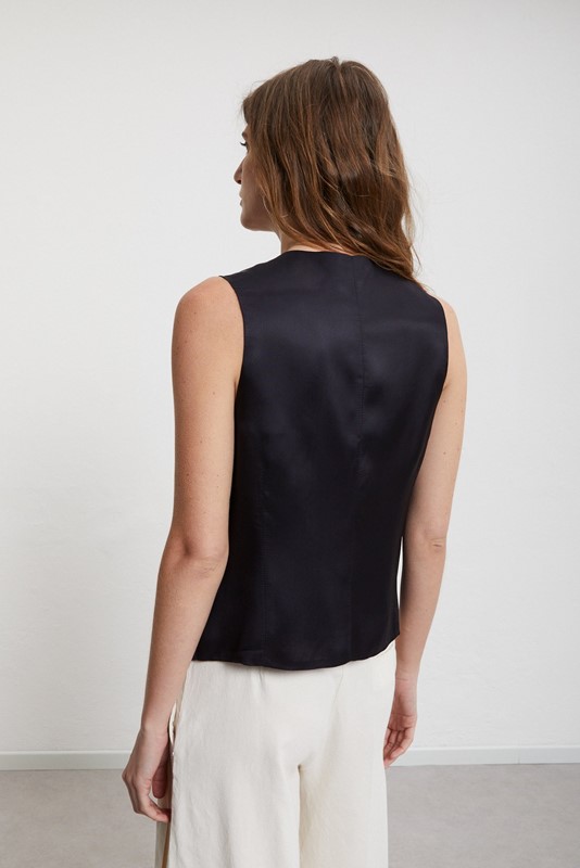 OTTOD'AME Gilet con doppio tessuto