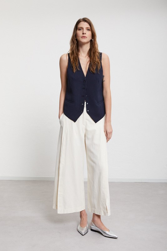 OTTOD'AME Gilet con doppio tessuto