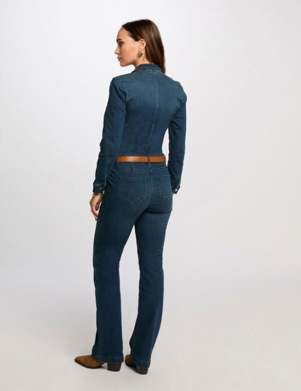 MORGAN Tuta denim a gamba larga denim grezzo
