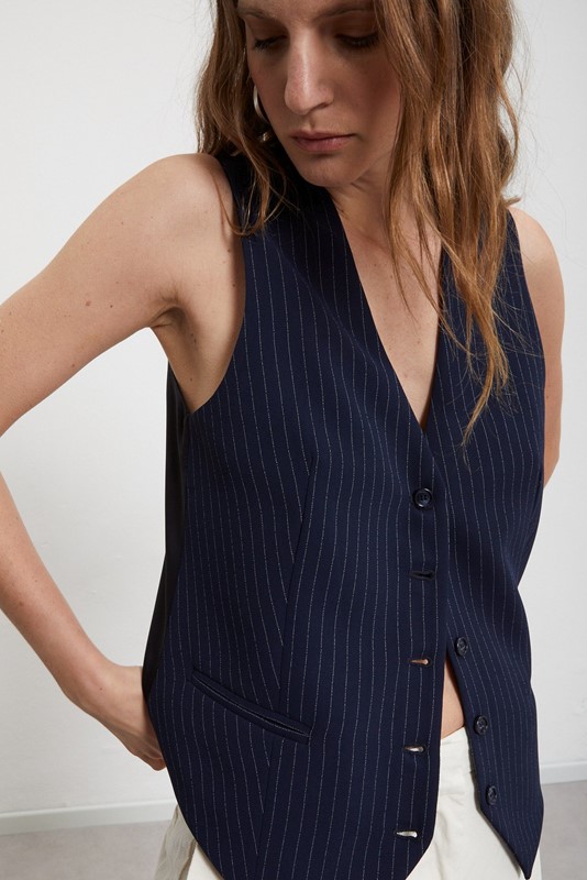 OTTOD'AME Gilet con doppio tessuto