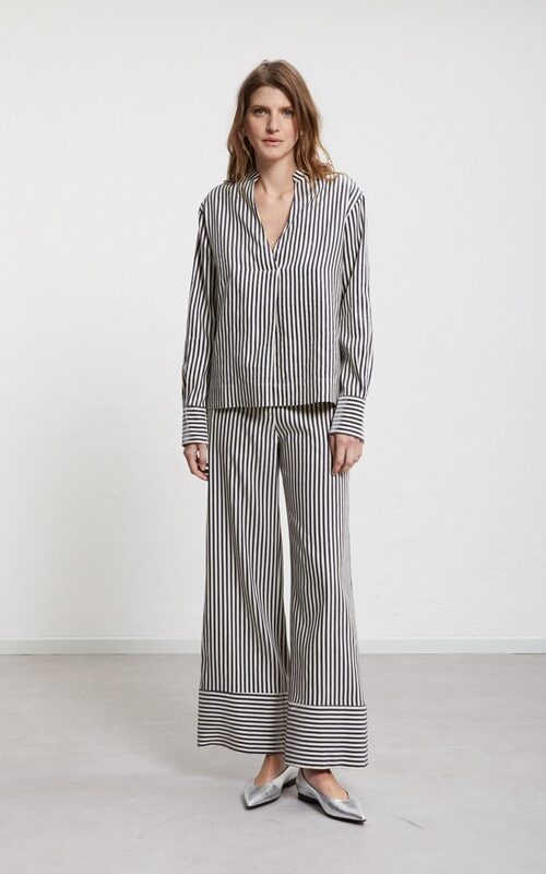 OTTOD'AME Pantalone palazzo in lino