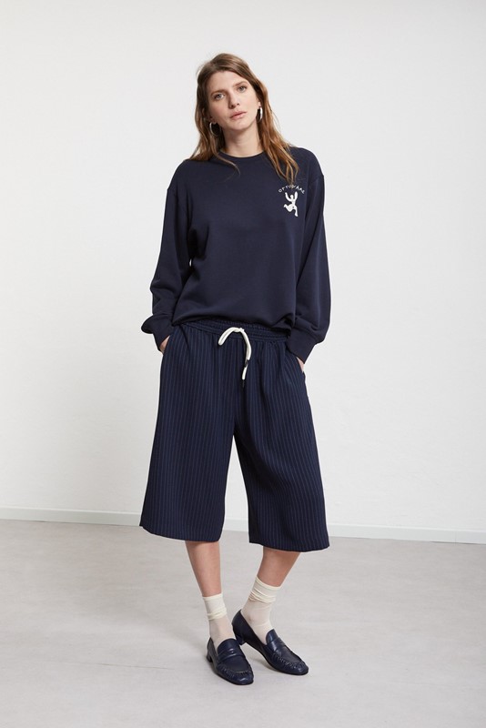 OTTOD'AME Pantalone capri doppio tessuto
