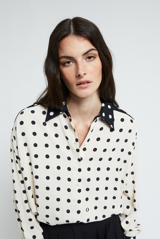 OTTOD'AME Camicia in crepe di viscosa