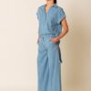 SISTE'S Camicia chambry con spilla