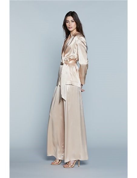 RELISH Giacca m/l con cintura effetto vestaglia