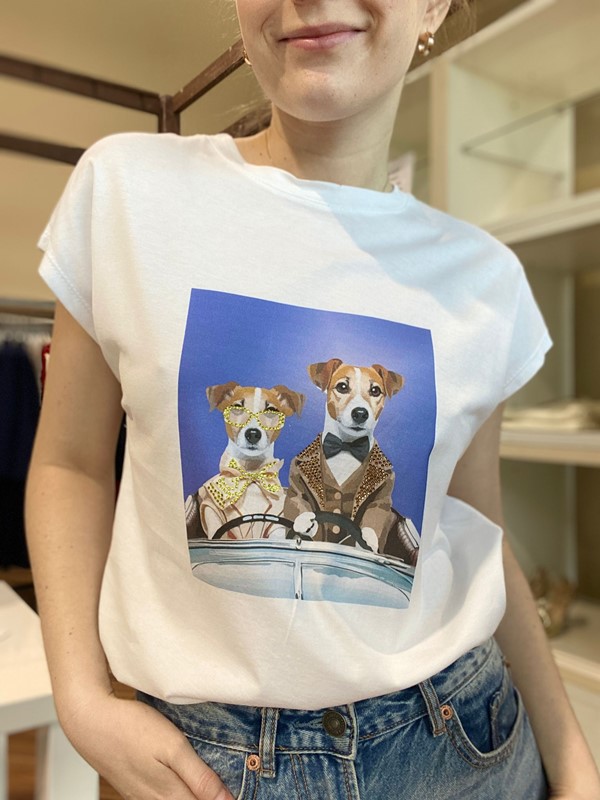 SISTE'S T-shirt con stampa cani