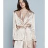 RELISH Giacca m/l con cintura effetto vestaglia